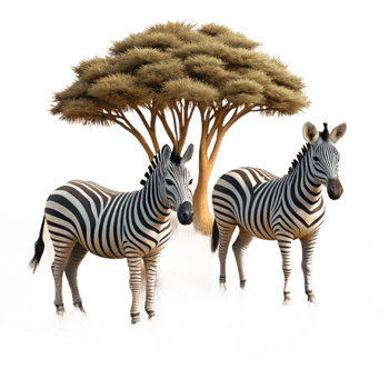 dramatic classic A Group of Zebras Grazing in the Savanna exclusive png