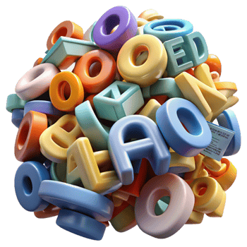 impressive artistic A Chaotic Jumble of Letters and Numbers high resolution png