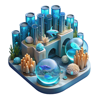 impressive contemporary Underwater City Bioluminescent Coral St original png