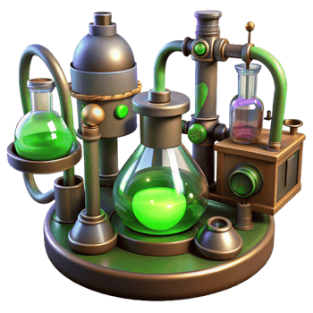 stunning minimalist A Steampunk Laboratory Filled with Stra professional png
