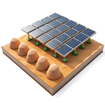 beautiful contemporary A Solar Panel Farm Stretching Across a D high resolution png
