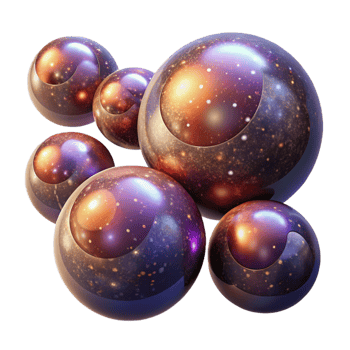 stunning vintage A Field of Floating Orbs Each Containing high resolution png