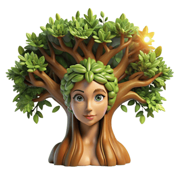 dramatic classic A Serene Dryad Emerging from an Ancient Oa exclusive png