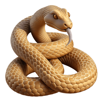 wonderful abstract Coiled Rattlesnake Ready to Strike professional png