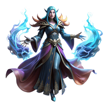 beautiful rustic A Powerful Sorceress Summoning a Spectral genuine png