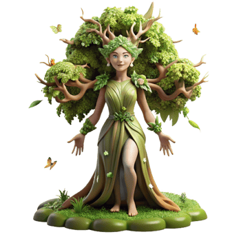extraordinary contemporary An Ethereal Dryad Emerging from an Ancien original png