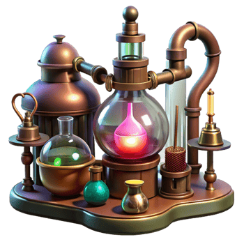 extraordinary creative A Steampunk Laboratory Filled with Stran authentic png