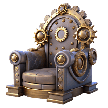 magnificent traditional A Steampunk Throne Ornate Gears and Vel original png