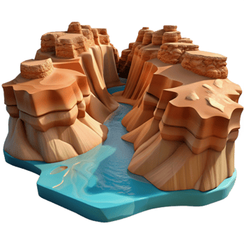 wonderful abstract A Desert Canyon Carved by Wind and Water professional png