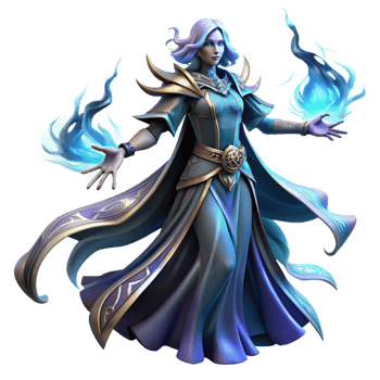 beautiful minimalist A Powerful Sorceress Summoning a Spectral high resolution png