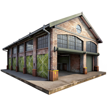 dramatic artistic An Abandoned Industrial Warehouse Graffi high quality png