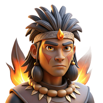 elegant vintage Portrait of a Tribal Warrior with Intricat professional png