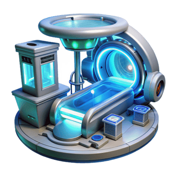 beautiful creative A Futuristic Medical Bay with Holographi exclusive png