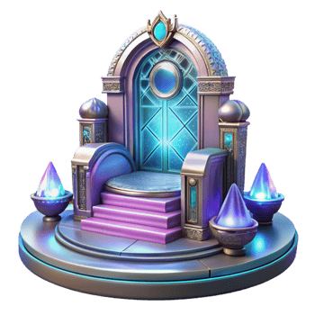 beautiful modern A Futuristic Throne Room with Holograp detailed png