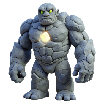 stunning modern A Colossal Golem Made of Ancient Stone Dr premium png