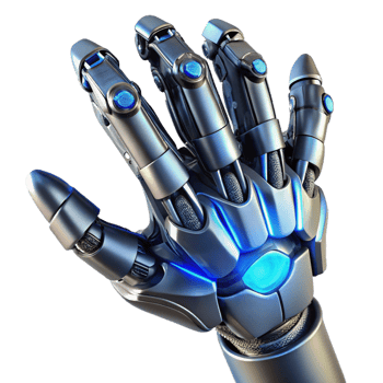 elegant traditional A Bionic Arm Flexing Its Metallic Fingers png