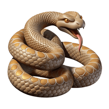 stunning creative A Coiled Rattlesnake Ready to Strike De premium png