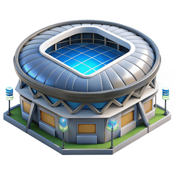 beautiful abstract A Futuristic Sports Stadium with a Retrac professional png