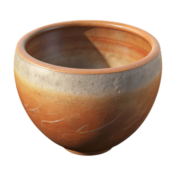 vibrant abstract Handmade Pottery Bowl Earthy Texture Isolated Cutout high quality png