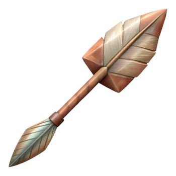dramatic modern Hand Painted Arrow with Fletching Detail Transparent high resolution png