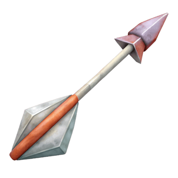 stunning minimalist Hand Painted Arrow with Fletching Detail Transparent png