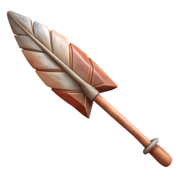 beautiful modern Hand Painted Arrow with Fletching Detail Transparent authentic png