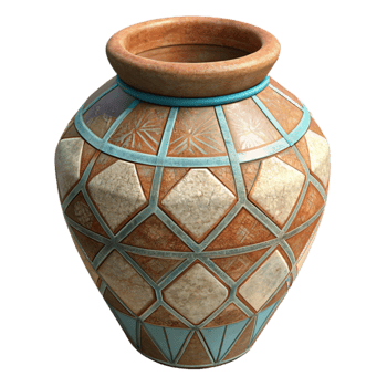 magnificent creative Hand Painted Ceramic Vase Geometric Pattern genuine png