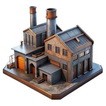 impressive modern An Abandoned Industrial Factory Gritty S premium png