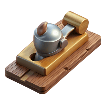 vibrant rustic Hand Plane on Wooden Plank Isolated Element original png