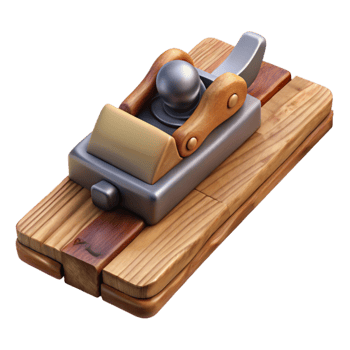 dramatic contemporary Hand Plane on Wooden Plank Isolated Element high quality png