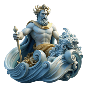 magnificent modern Poseidon Commanding a Tempestuous Sea Wa high resolution png