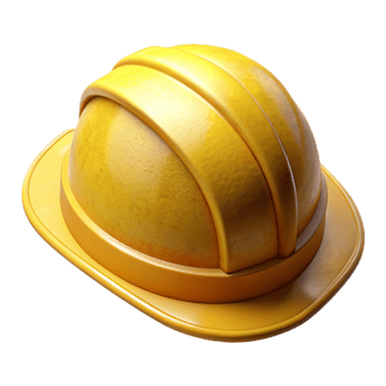 impressive traditional Hard Hat Yellow Isolated on Transparent Background high quality png