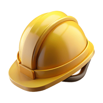 wonderful minimalist Hard Hat Yellow with Chin Strap Transparent high quality png