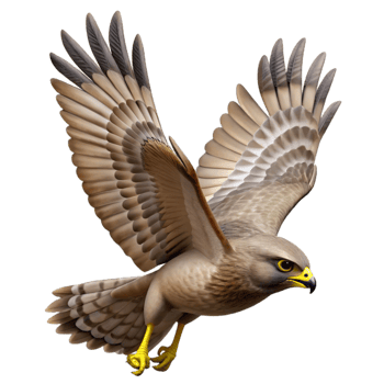 serene vintage Hawk Soaring High Sky original png