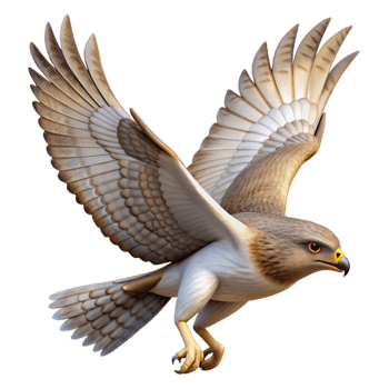 elegant creative Hawk Soaring High Sky authentic png