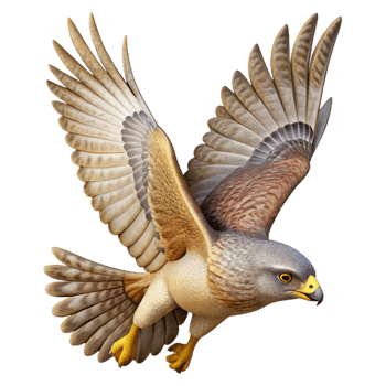 magnificent minimalist Hawk Soaring High Sky genuine png