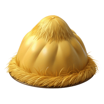 vibrant vintage Haystack Cutout with Golden Texture on Transparent Background png