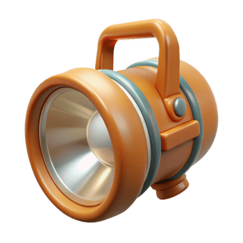 extraordinary modern Headlamp Turned Off and Ready for Storage Transparent Background premium png