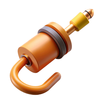 dramatic rustic Headphone Cable Jack Plug Angled View Isolated Cutout exclusive png