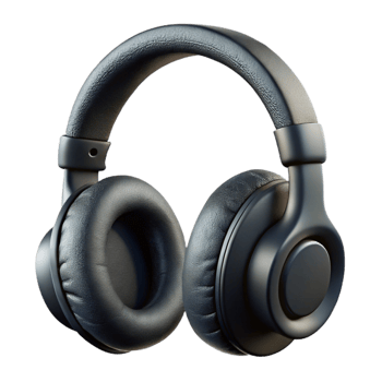 dramatic vintage Headphones Wireless Black Isolated Cutout original png