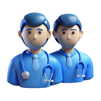 impressive creative Healthcare Professionals Silhouettes Blue Background Cutout high resolution png