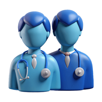 stunning minimalist Healthcare Professionals Silhouettes Blue Background Cutout png