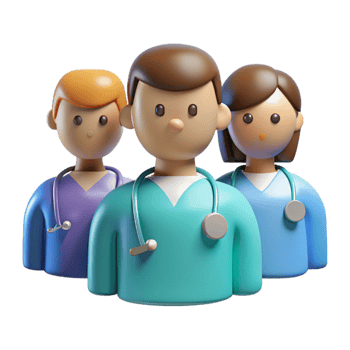 magnificent creative Healthcare Workers Silhouette Diverse Group professional png