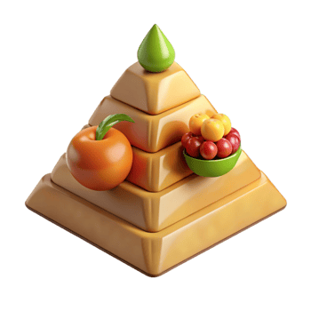 serene abstract Healthy Food Pyramid Illustration Isolated original png