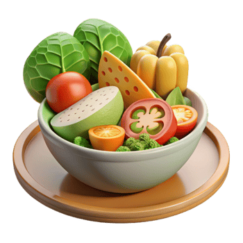 impressive abstract Healthy Meal Vegetables and Fruits Transparent Background genuine png