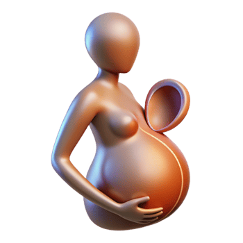 beautiful minimalist Healthy Pregnancy Silhouette Maternal Care Transparent Background premium png