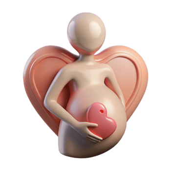 serene vintage Healthy Pregnancy Silhouette Maternal Care Transparent Background high quality png