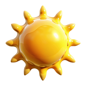 magnificent abstract Heatwave Sun Yellow Intense Transparent Background professional png