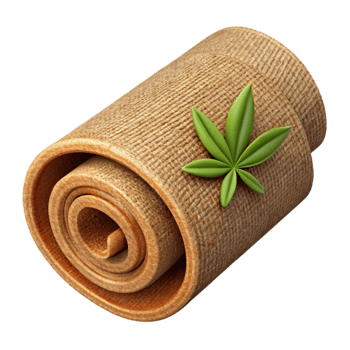 serene classic Hemp Fabric Roll Textured Brown Cutout authentic png