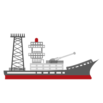 oil tanker ship icon, flat style design png